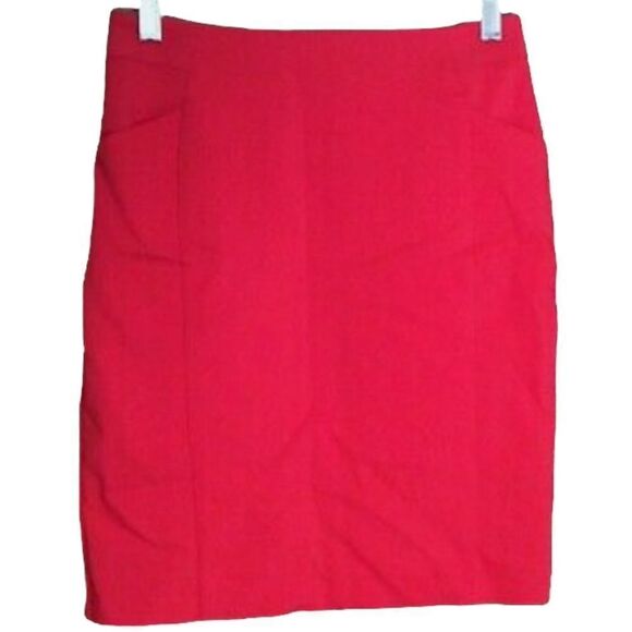 H&M Red Pencil Skirt 4 - Picture 2 of 5